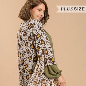 Umgee Open Front Long Kimono (avail in XL, 1X, & 2X)